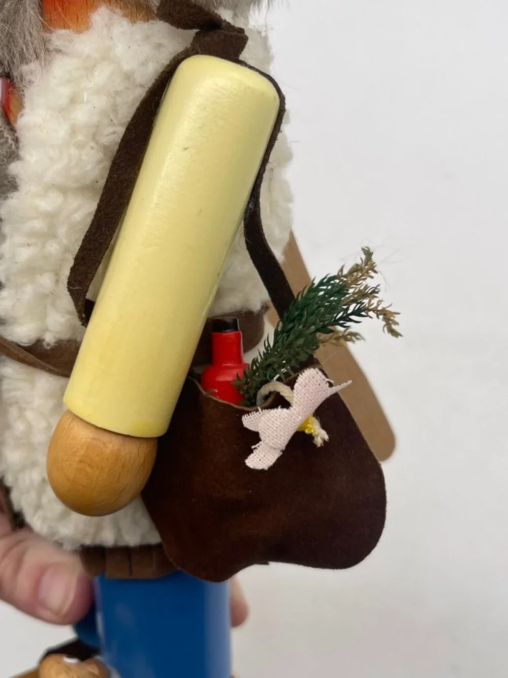 Steinbach Volkskunst Piccolo Shafer Sheep Herder Wood Nutcracker West Germany